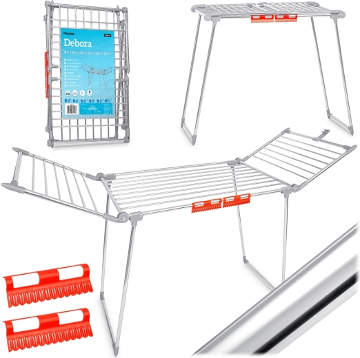 Skládací stojanová sušák na prádlo z nerezové oceli Massido Debora 19 m