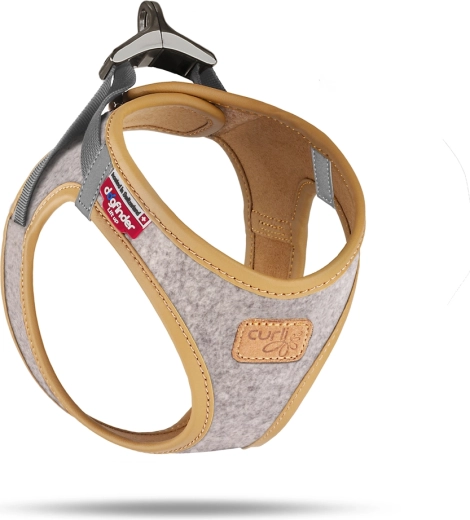 Curli postroj pro psy Alpine light gray, velikost S (4–7 kg)