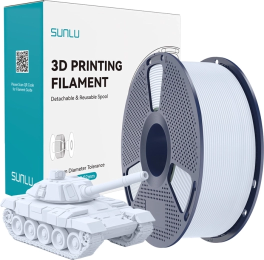 Filament Sunlu PLA+ high-speed bílý 1,75 mm