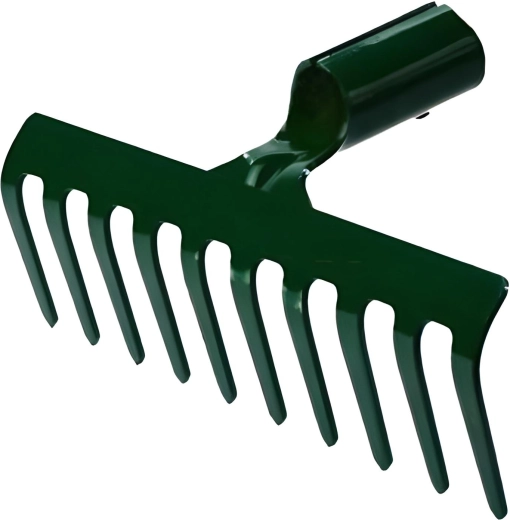 Železné hrábě bez násady, 10 zubů