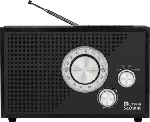 Stolní rádio Słowik s USB, Bluetooth a přehrávačem MP3 černé