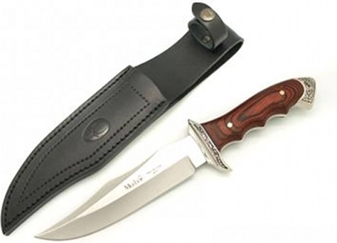 Muela univerzální nůž 16 cm z korálového dřeva Pakka s koženým pouzdrem