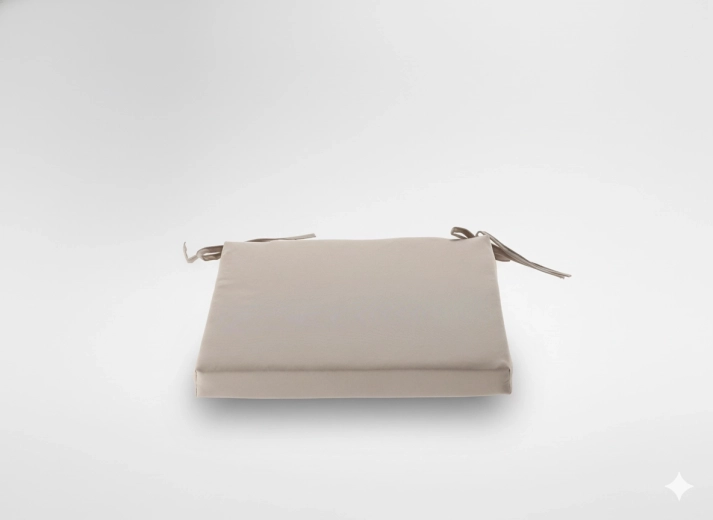 Polštář na židli 40 × 40 × 5 cm v přírodní barvě