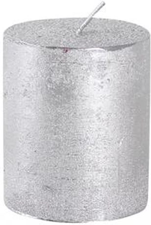 Rustikální svíčka PROVENCE stříbrná 7 cm