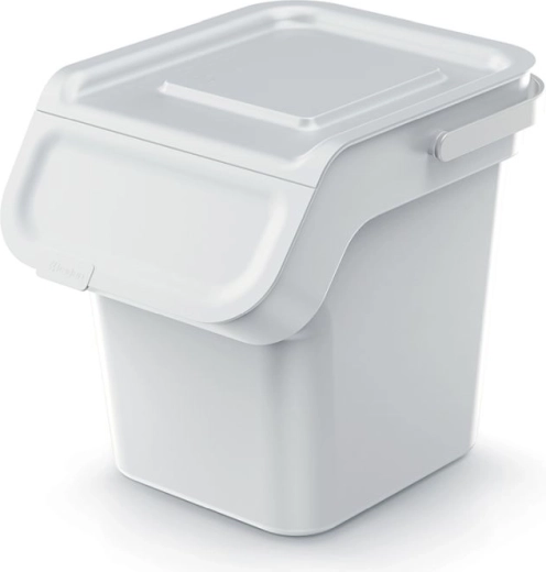 Odpadkový koš s aktivním uhlíkovým filtrem 20 l, stohovatelný, popelavě šedý