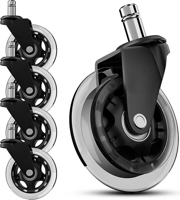 Gumová kolečka do kancelářské židle 5 ks