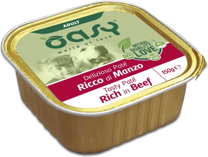 OASY Tasty Pate Adult hovězí paštika pro psy 150 g