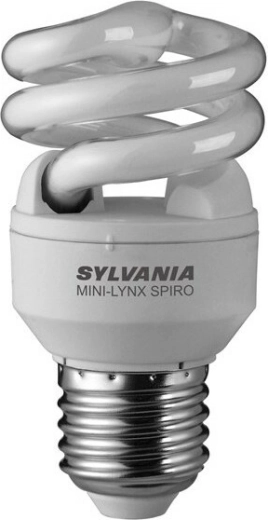 Sylvania Mini-Lynx Spiral 9 W E27 teplá bílá úsporná žárovka