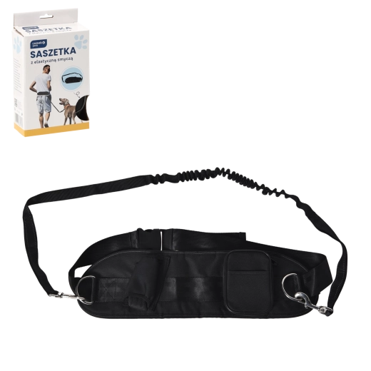 Běžecká ledvinka se samonavíjecím elastickým vodítkem pro psy