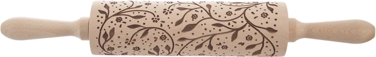Dřevěný dekorovací váleček se vzorem stonky 20/38 cm