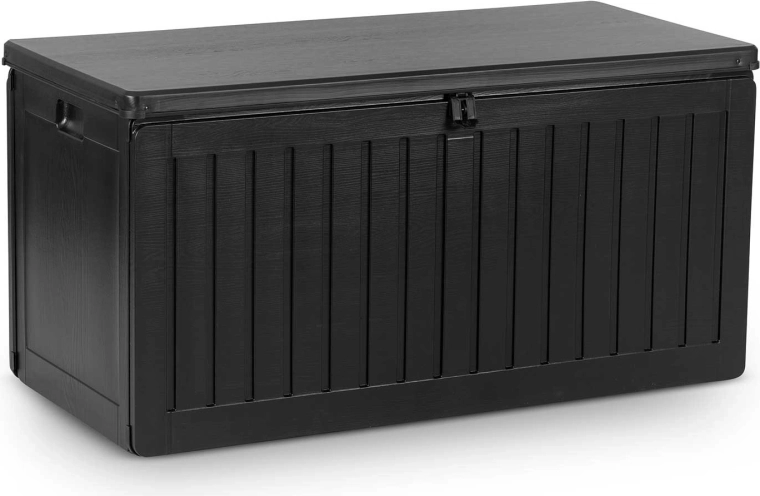 Zahradní úložný box 270 l černý 109 × 51,5 × 55 cm