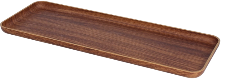 Plastový servírovací tác 13 × 36,5 cm, ořechově hnědý