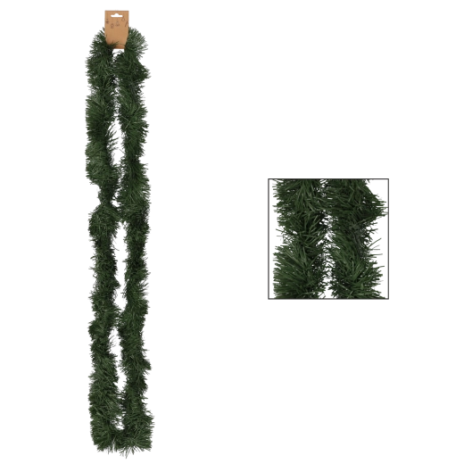 Zelený vánoční řetěz 2 m z PVC