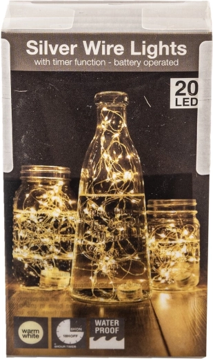 Led světýlka do vody žlutá 20 led