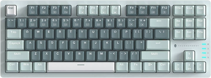 Drátová mechanická klávesnice THUNDEROBOT K87 s červenými spínači – zelená