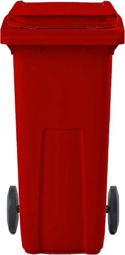 Nádoba na odpad 120 l červená z vysokohustotního polyetylenu