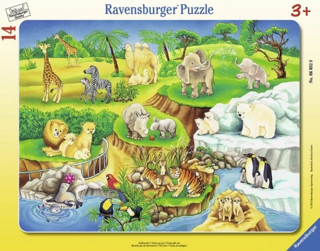 Puzzle 14 elementů Návštěva v zoo