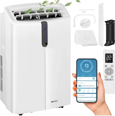 Přenosná klimatizace Ruhhy 3,5 kW Wi‑Fi 4v1 (chlazení/topení/odvlhčování/ventilace) 12000 BTU