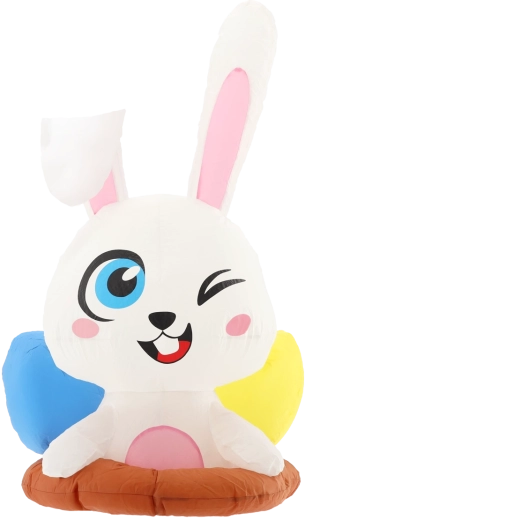 Nafukovací zajíček z nory 120 cm s LED