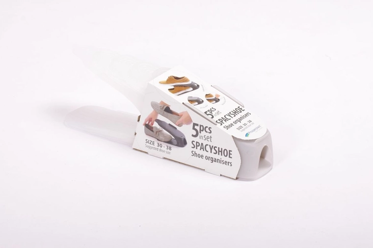 Sada transparentních organizérů na boty 30–38, úspora místa