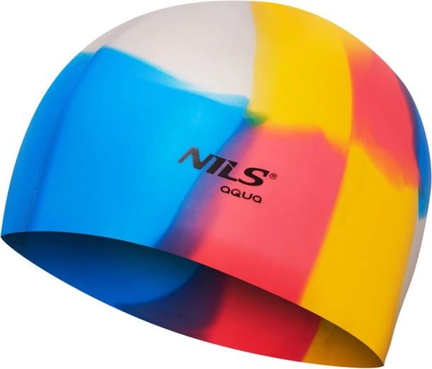 Silikonová plavecká čepice NILS Aqua NQC Multicolor