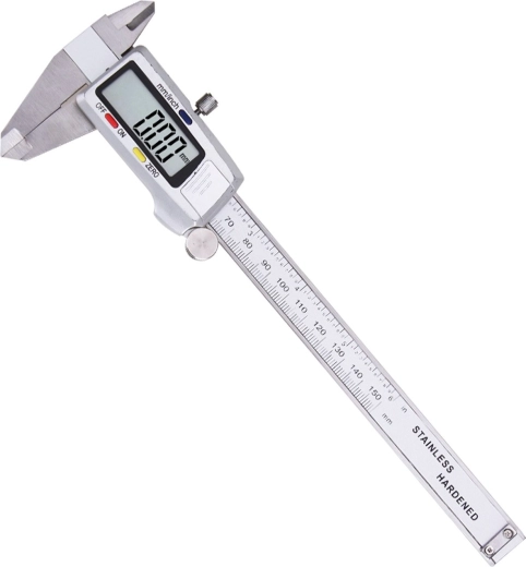 Elektronická digitální posuvná měřítka RENEW FORCE 0–150 mm s pouzdrem - 1 kus