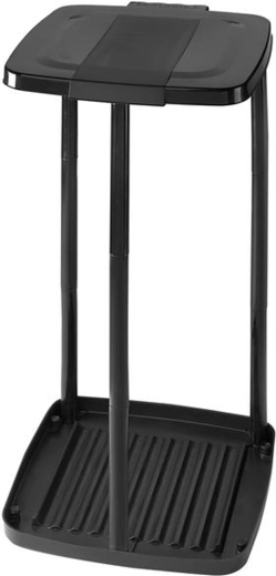 Plastový stojan na odpadkové pytle Heidrun, černý, 34 × 31 × 67 cm