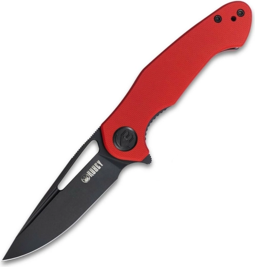 Kubey Dugu elegantní zavírací kapesní nůž 7,4 cm, dark stonewash, červená g10