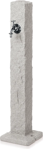 Zahradní vodní sloupek s kohoutkem Natura – chladně šedý granit
