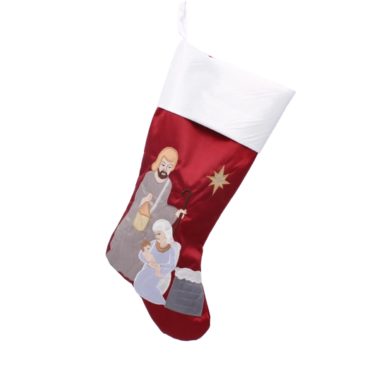 Vánoční punčocha Svatá rodina – dekorace na dárky