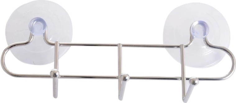 Koupelnový věšák se 3 háčky, chrom