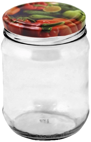 Skleněná zavařovací nádoba 500 ml s víčkem 82 mm