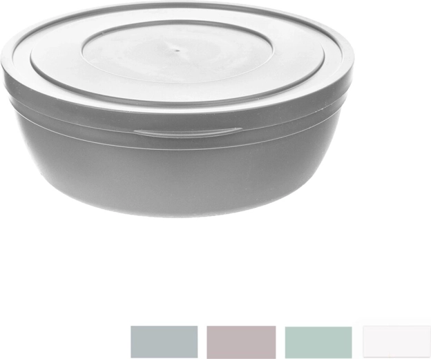 Mísa z plastu s víkem Kapa flat 17 cm (mix barev)