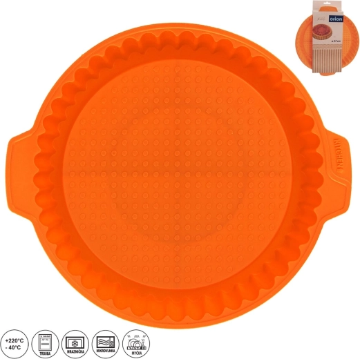 Silikonová forma na koláč Ø 27 cm oranžová