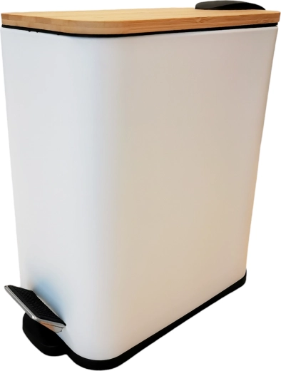 Odpadkový koš Bamboo 5 l bílý se systémem Soft Close