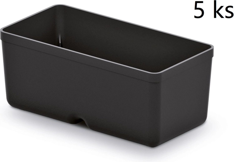 Sada 5 plastových boxů na nářadí Unite Box, černá, 110 × 55 × 132 mm