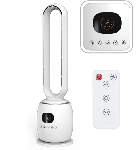 Věžový bezlopatkový ventilátor 86 cm s dálkovým ovládáním