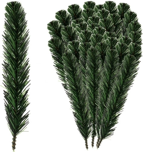 Syntetické smrkové větvičky 29 cm - balení 40 kusů