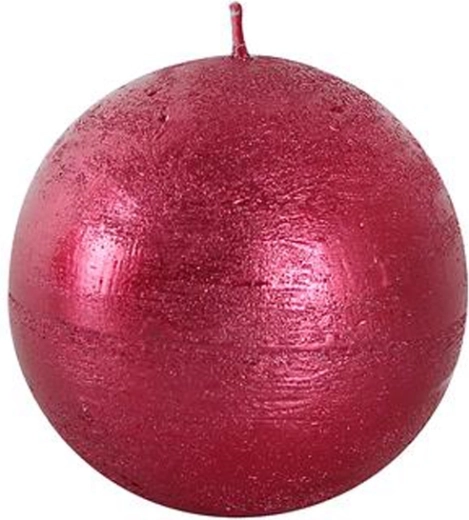 Rustikální kulatá svíčka 8 cm PROVENCE červená