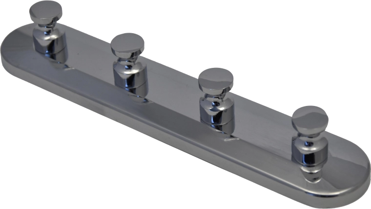 Věšák Igor se 4 háčky, lesklý chrom