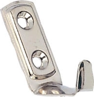 Malý nábytkový věšák 25 × 40 mm, nikl, sada 20 ks