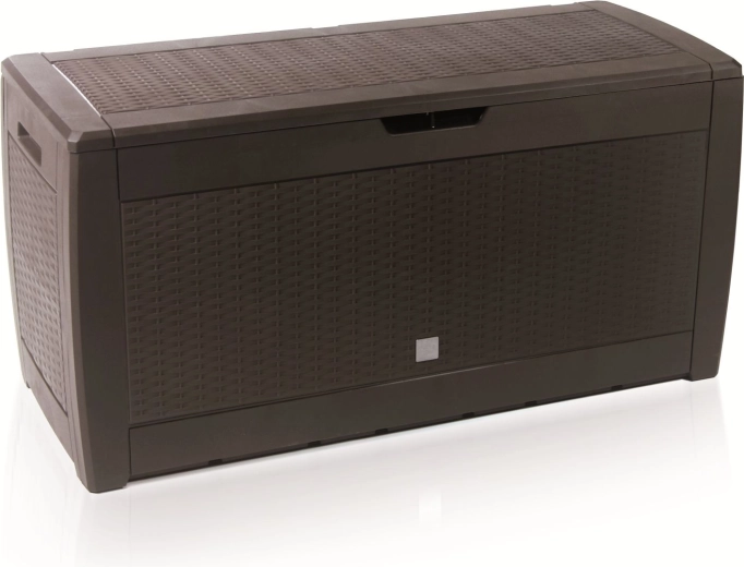 Zahradní úložný box s ratanovým vzorem 310 l