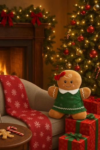 Vánoční perníčková dekorace chlapec/dívka 49 cm