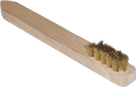 Drátěný kartáč MAZÁČEK, mosazný, 3 řady, malý, průměr drátu 0,15 mm