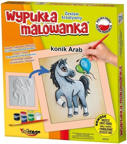 Vypouklé malování – arabský koník