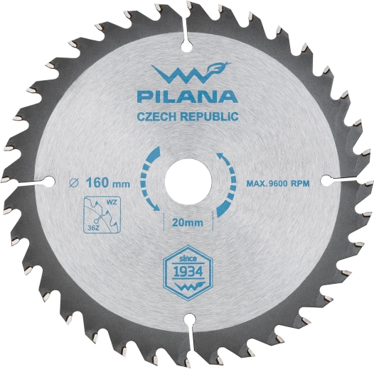 Pilový kotouč PILANA SK 160 mm, 36 zubů, WZ, karbid