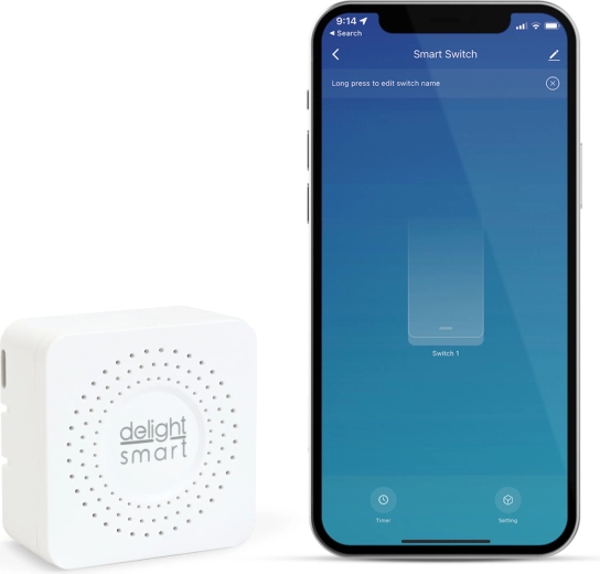 Chytrý skrytý spínač Kinetic s Wi‑Fi a ovládáním přes aplikaci