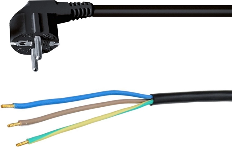 Solight flexo šňůra 3× 1 mm² černá 2 m