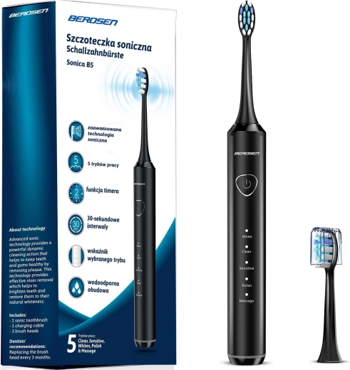 Sonicare zubní kartáček Berdsen Sonica B5 černý