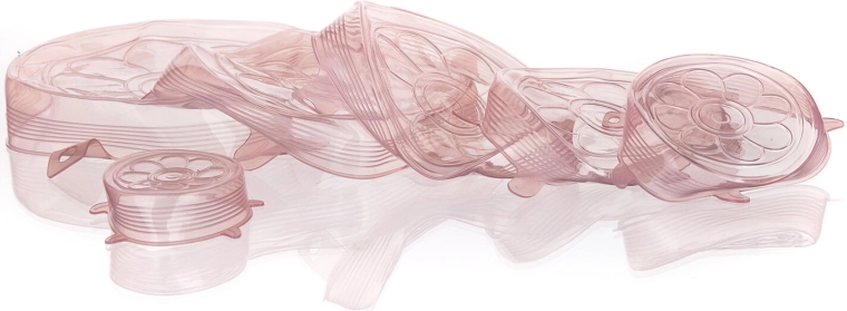 Silikonová flexibilní víčka CULINARIA – sada 6 ks, lososová